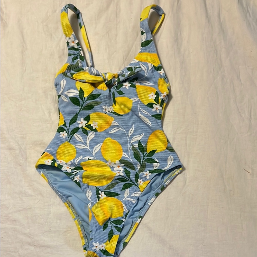 Lemon Print One-Piece Swimsuit